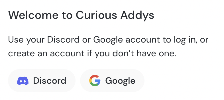 Select either Discord or Google
